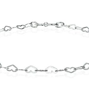 Heart loop link tennis bracelet. NWT. OS.